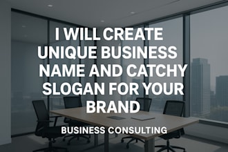create unique business names and catchy slogans for your brand