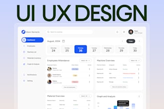 do saas, web app, dashboard, admin panel UI UX design in figma