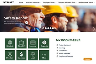 build intranet website, extranet website and sharepoint intranet system