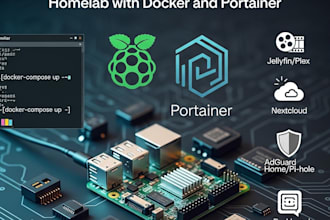 set up your raspberry pi homelab with docker and portainer
