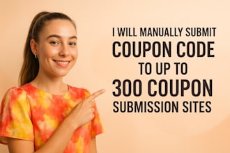 manually submit coupon code to upto 300 coupon submission site