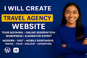create a travel agency or tour booking website with online reservations