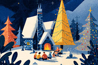 create festive holiday christmas design illustration