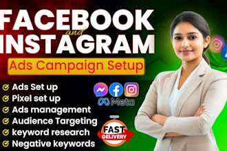 manage facebook ads,meta ads and   instagram ads
