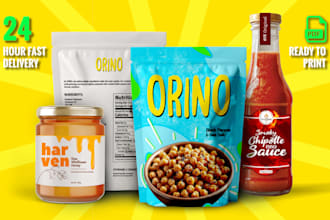 do food packaging design, label design and pouch design