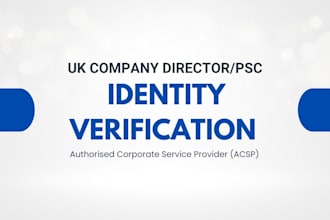 do UK companies house director identity verification or id verification as acsp