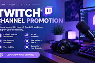 do organic twitch promotion, live stream campaign gain live viewers, followers