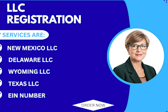 register us llc in wyoming, delaware, new mexico, texas, nexada in 24 hours