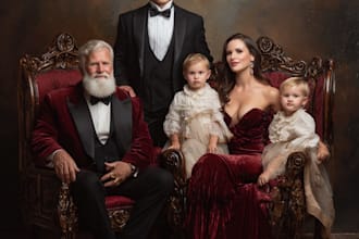 make a stunning christmas family portrait