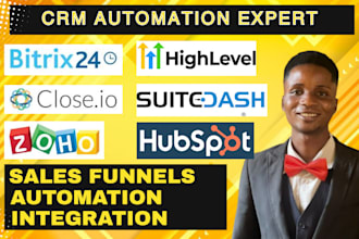 hubspot bitrix24 ai automation ghl close io zoho one crm gohighlevel pipedrive