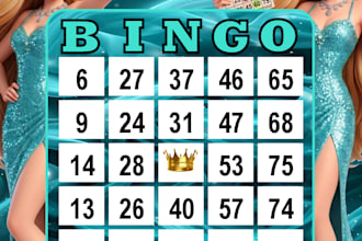 cartones de bingo 75 personalizados