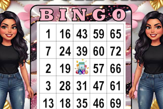 cartones de bingo 75 personalizados 1x1