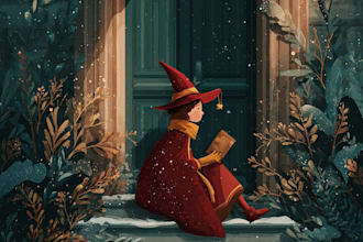 illustrate a holiday greeting card