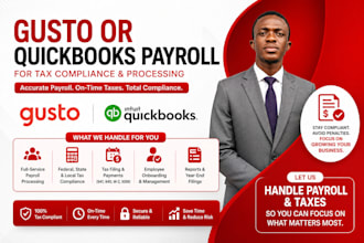 setup gusto or quickbooks payroll for tax compliance and processing