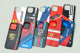 design a custom football team phone case with lively 3d animation render