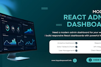 develop modern react admin dashboard