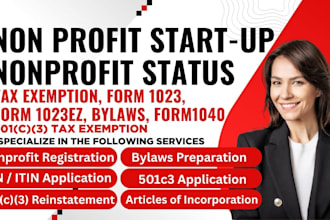 register your nonprofit, file 501c3, form 1023ez, bylaws and tax exemption