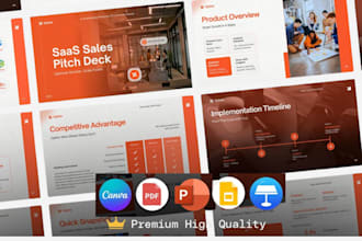 create saas pitch deck startup scriptwriting investor presentation content deck