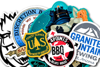 design custom vinyl stickers window decals door decals die cut sticker packs
