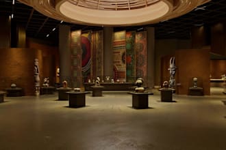 design 3d art gallery, virtual exhibition hall, museum, showroom realistic tour