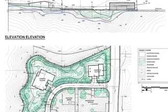 draft accurate topographic elevation and site plan