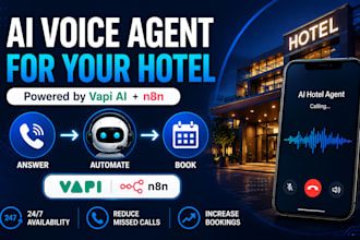 build a hotel ai voice receptionist with vapi and n8n