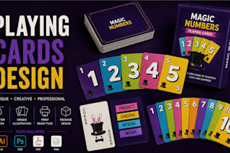 design custom playing card game design card illustration card game template