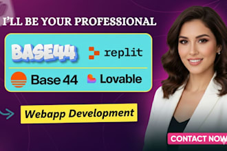 be base44 expert  base 44 web apps, bug fixing, base44 mvp integration replit ai