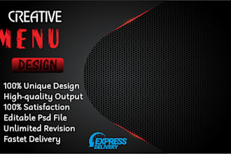 design clean and visually appealing restaurant menus