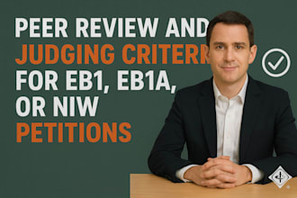 help eb1a eb2 niw petition with peer review evidence and journals