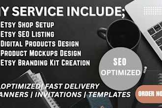 create SEO optimized etsy titles, tags, and descriptions