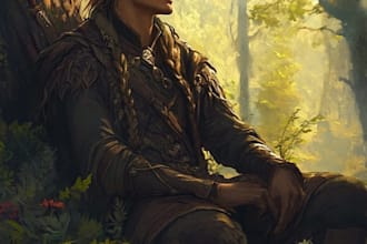 fantasy dnd character illustration