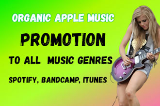 promote your apple music, apple music promo to real UK, USA, canada audiences