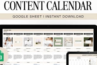 provide a social media calendar for your business