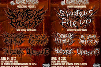 draw aggressive slam metal, death metal logo design for you