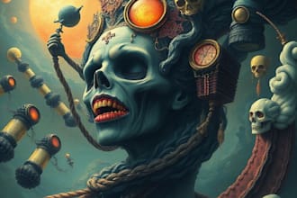 draw surreal horror art