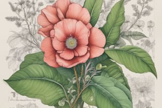 paint botanical illustration plants, fruits, flowers