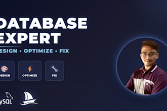 design, optimize, and fix mysql or sql database queries