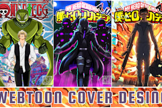 anime webtoon cover webcomic cover artist graphic novel comic book cover art