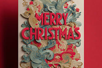 design christmas card, greeting card, and invitation cards