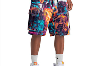 do design for streetwear, fine art, grunge, mesh shorts
