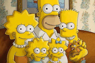draw simpsonized yellow cartoon character from your photo
