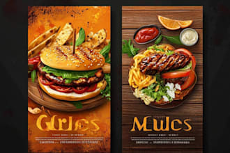 design food poster for your restaurant custom food poster