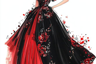 draw a unique fashion illustration