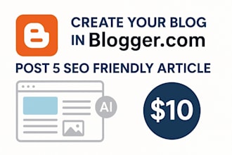 create your blog, post 5 SEO friendly article post using ai