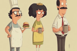 draw you the best bobs burgers portrait