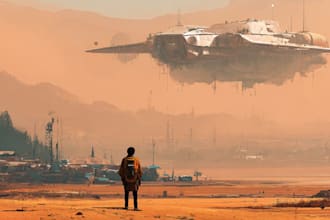 create an sci fi art, concept art, sci fi art illustration