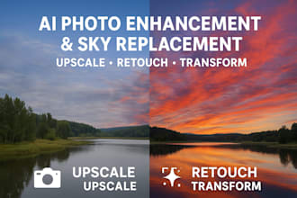 professionally enhance photos with ai upscale and sky change