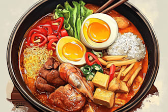 create delicious and eye catching food posters