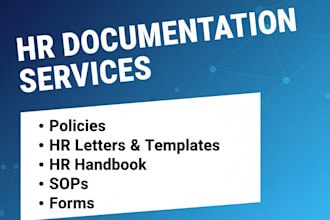 provide HR documentation policies HR letters and templates HR handbook sop